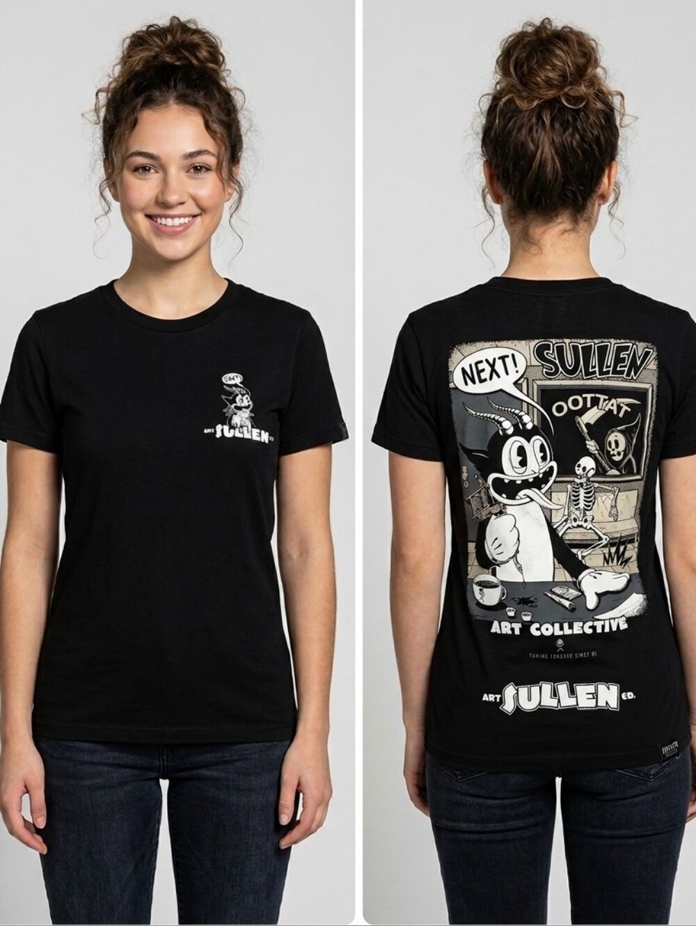 Sullen Art Collective "Next!" Tattoo Demon Graphic T-Shirt - Size Small